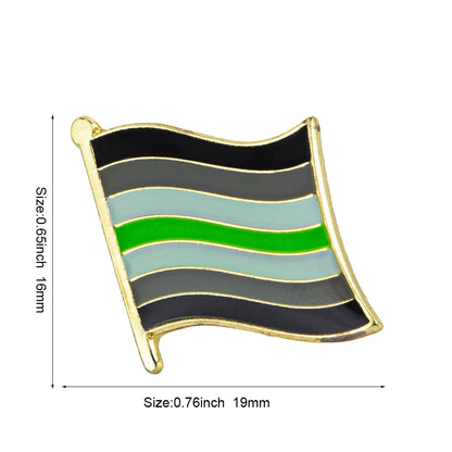 Pride Flag Enamel Lapel Pin – Rainbow & Progress Badge Brooch
