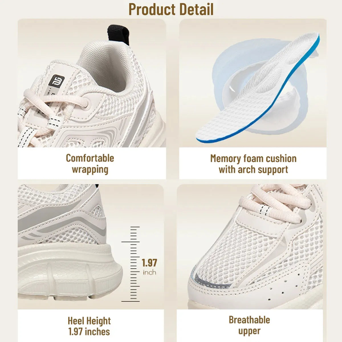 Women's Lightweight Mesh Running Sneakers – Breathable Lace-Up Sport Shoes