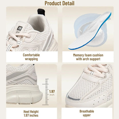 Women's Lightweight Mesh Running Sneakers – Breathable Lace-Up Sport Shoes