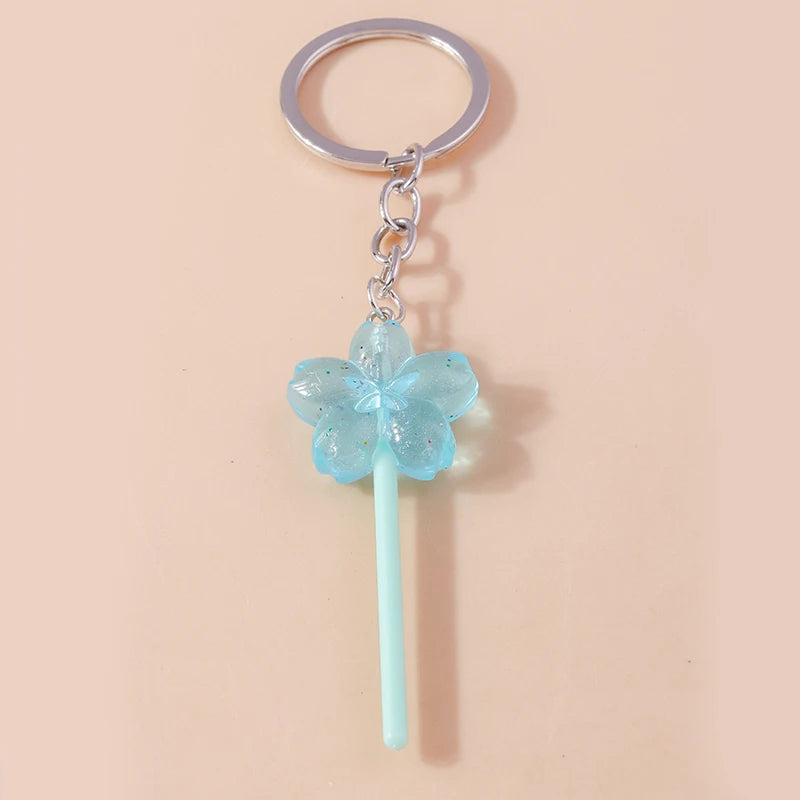 3D Simulation Food Keychain – Cute Resin Lollipop, Donut & Snack Key Ring Charms