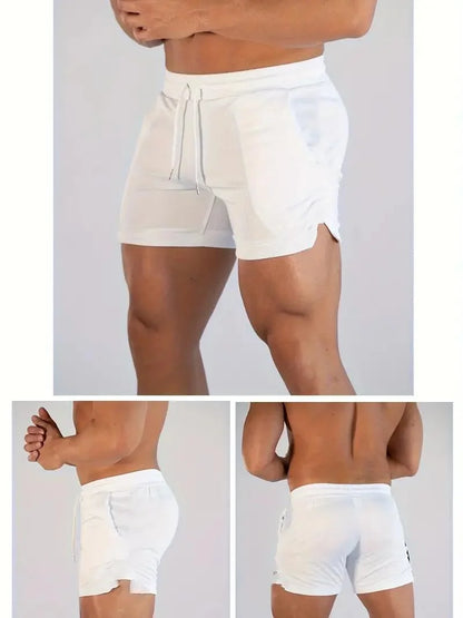 Men's Athletic Gym & Running Shorts – Elastic Waist, Pockets, Solid Color | M–XXXL