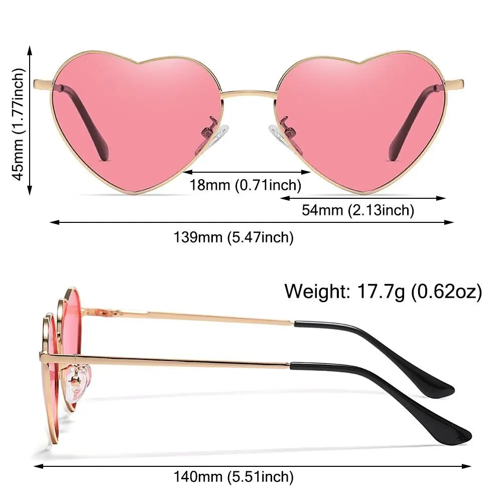 Heart Shaped Sunglasses with UV400 Protection