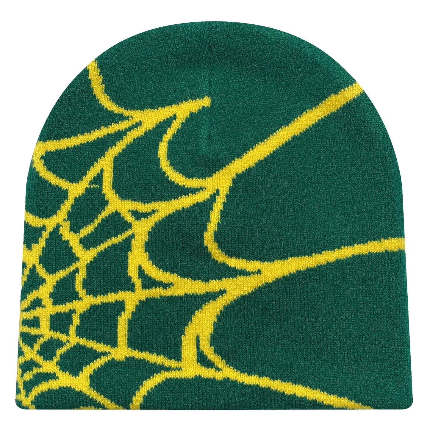 Y2K Spider Web Knit Beanie – Unisex Geometric Streetwear Hat for Outdoor & Everyday Wear
