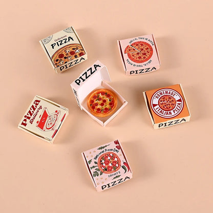 Cute Miniature Pizza Dollhouse Toy Set | 6–10pcs 1/12 Scale Kitchen Food Model for Kids & Collectors