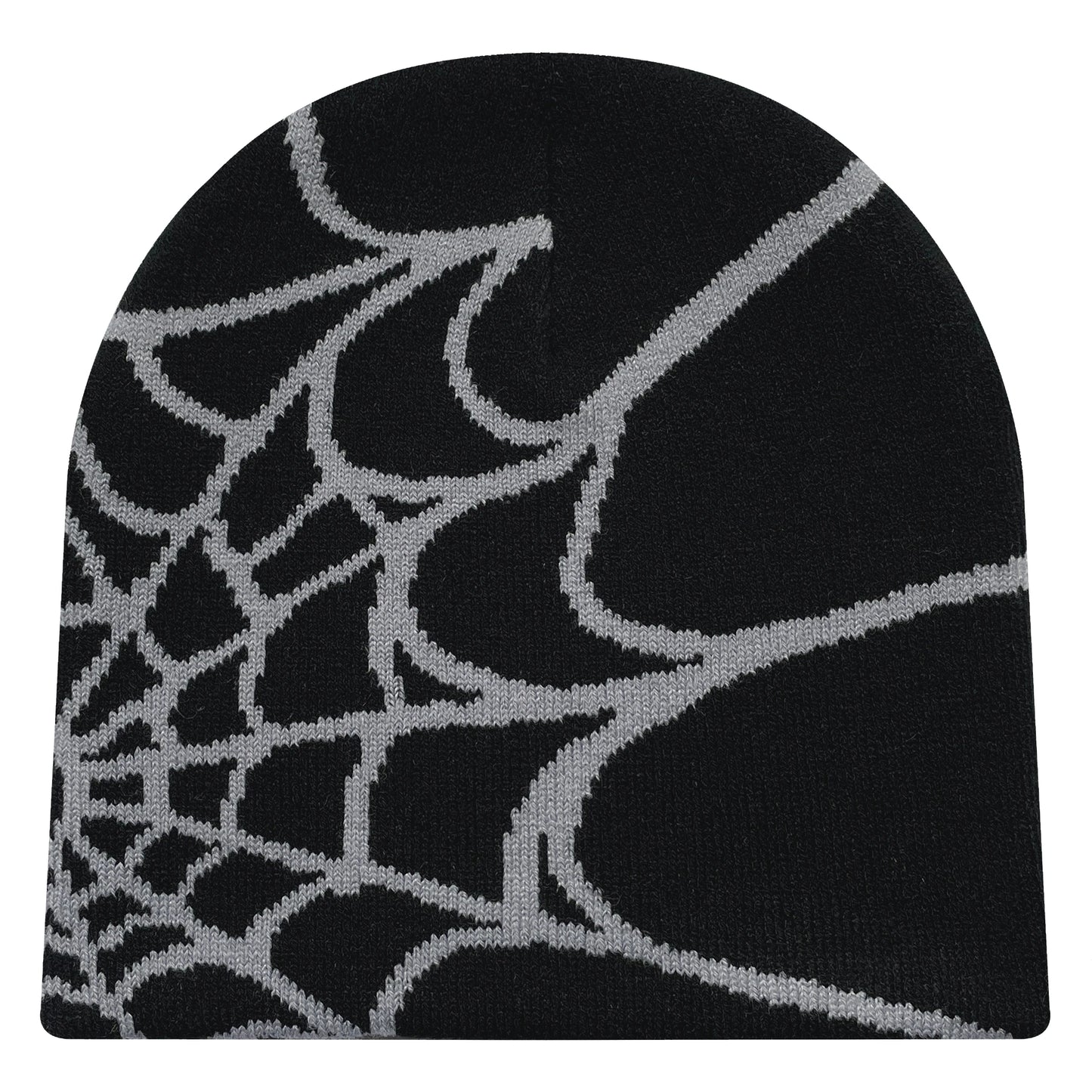 Y2K Spider Web Knit Beanie – Unisex Geometric Streetwear Hat for Outdoor & Everyday Wear