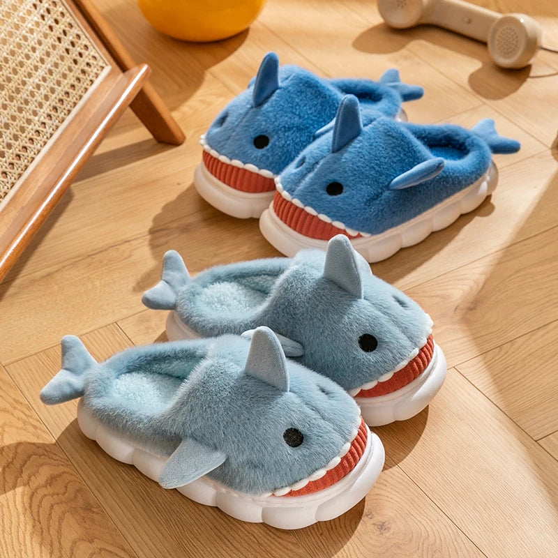 Fluffy Fur Slide Slippers – Women's Cozy Platform Indoor Shoes
