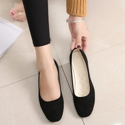 Women's Suede Slip On Flat Loafers