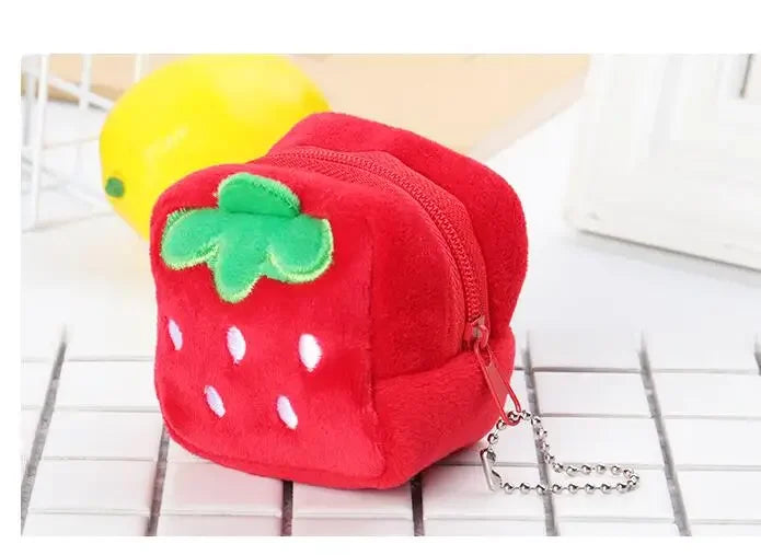 Plush Cartoon Animal Coin Purse with Zipper