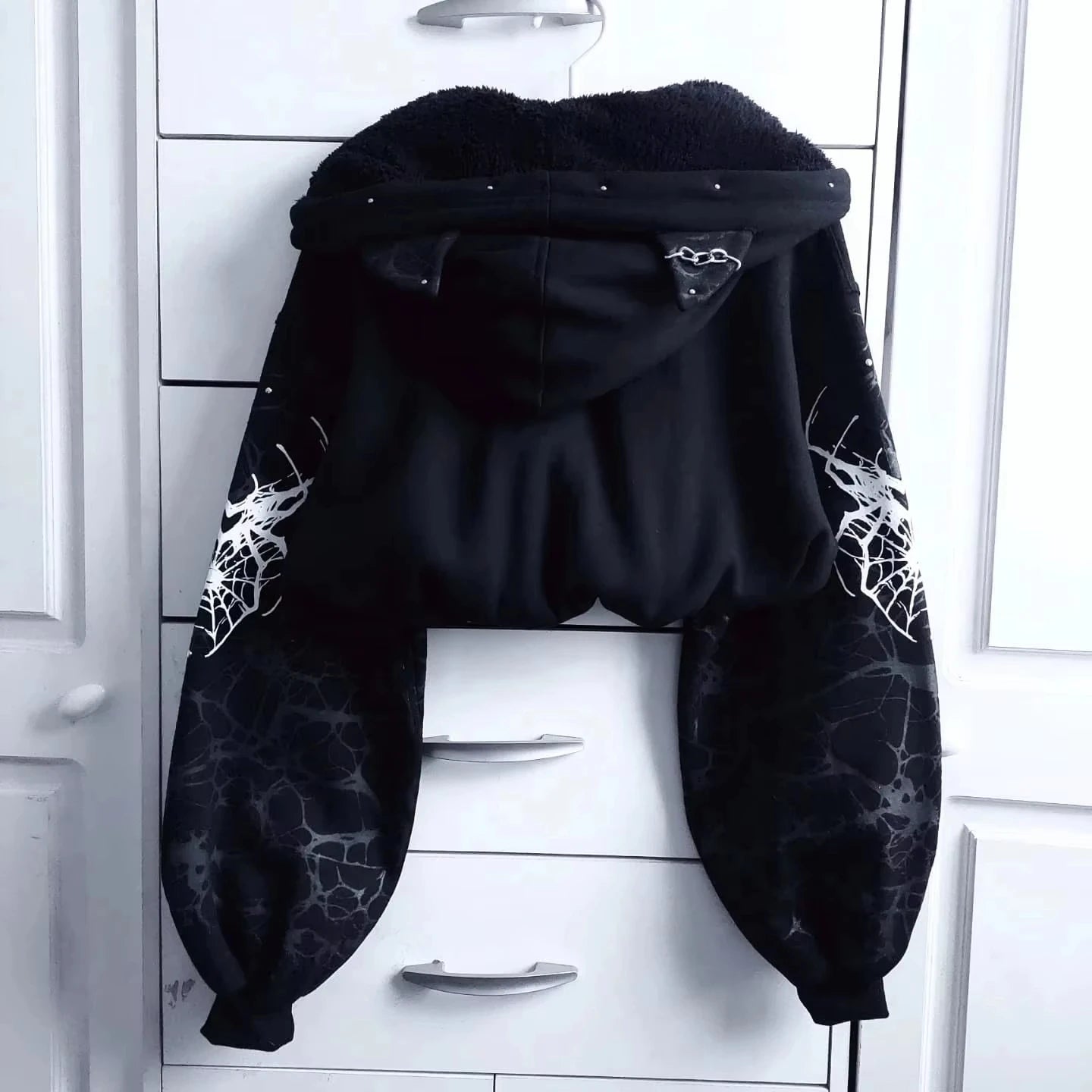 Y2K Punk Rock Zip-Up Hoodie – Harajuku Grunge Loose Fleece Sweatshirt