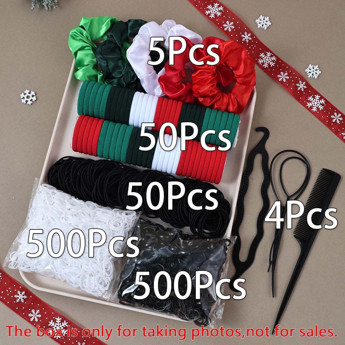 Women's Hair Accessories Set | 1109pcs Scrunchies, Rubber Bands, Hair Ties & Headbands