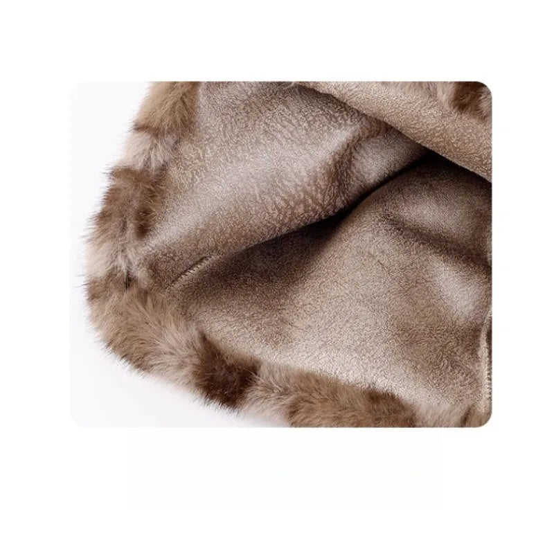 Women's Plush Teddy Bear Beanie – Cute Animal Print Knit Hat | Warm & Cozy