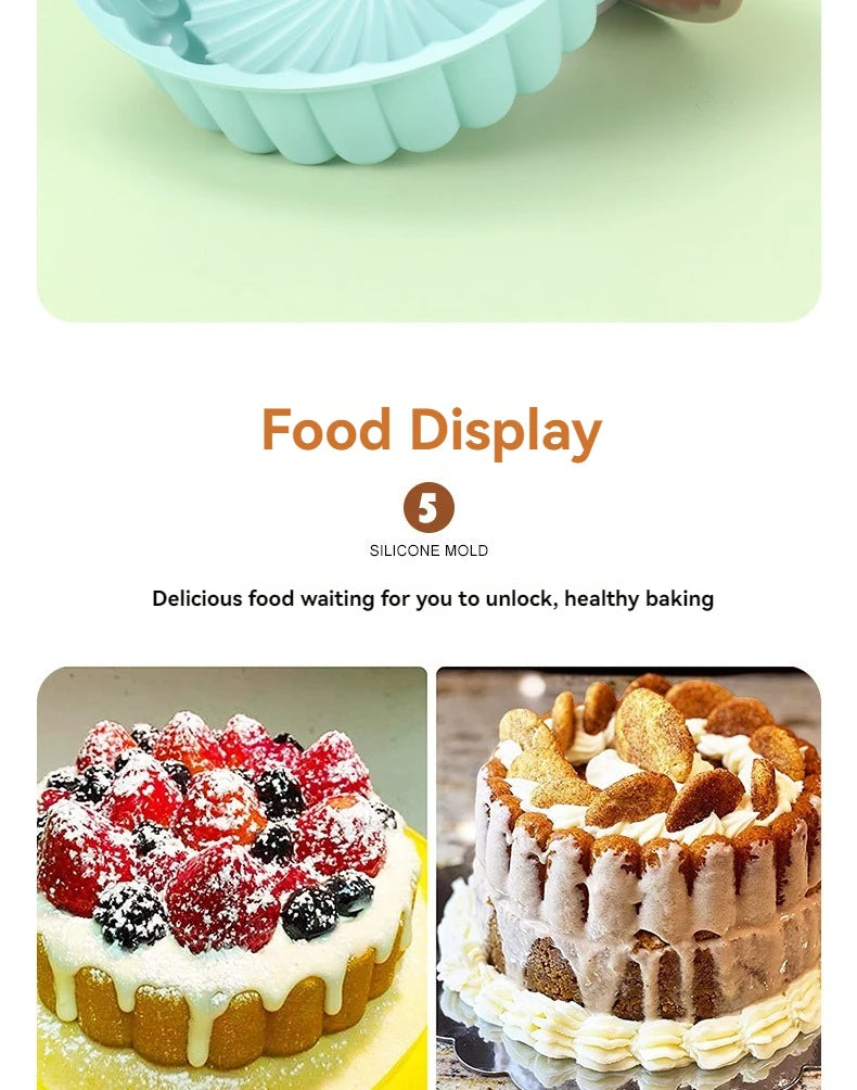 Silicone Sunflower Cake Mold – Round Non-Stick DIY Baking Pan