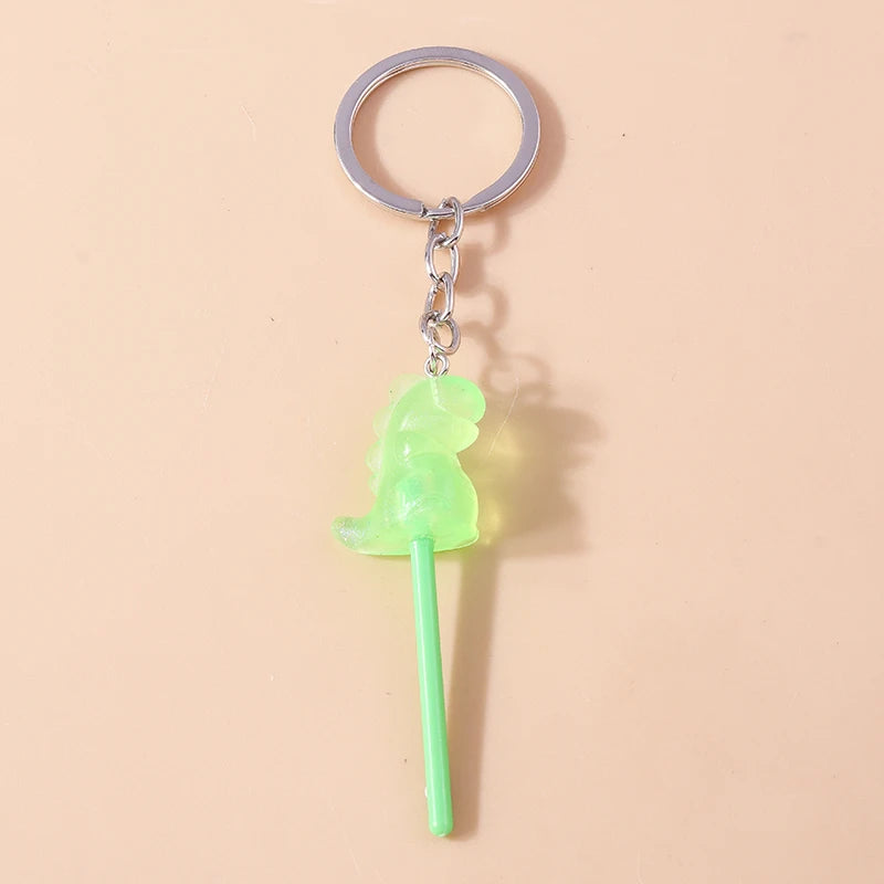 3D Simulation Food Keychain – Cute Resin Lollipop, Donut & Snack Key Ring Charms