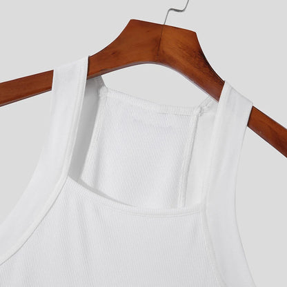 Men's Solid Color Sports Tank Top – Sleeveless Gym Vest, Streetwear | S–5XL
