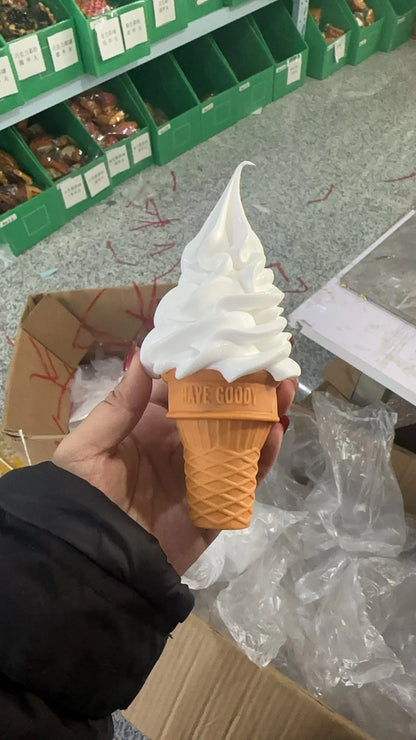 Realistic Faux Ice Cream Cone – Simulation Waffle Cone Prop for Display, Decor & Content Creation