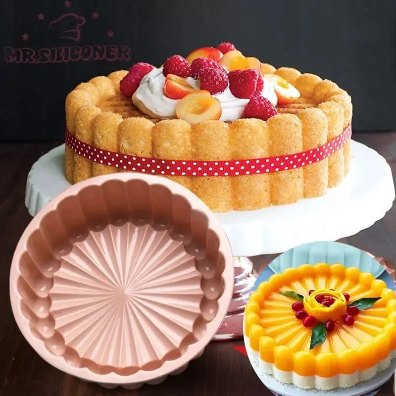 Silicone Sunflower Cake Mold – Round Non-Stick DIY Baking Pan