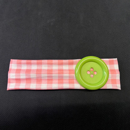 Vintage Polka Dot Button Headband for Women