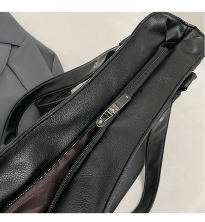 Soft Interior Compartment PU Leather Shoulder Bag For Women With Zipper Closure