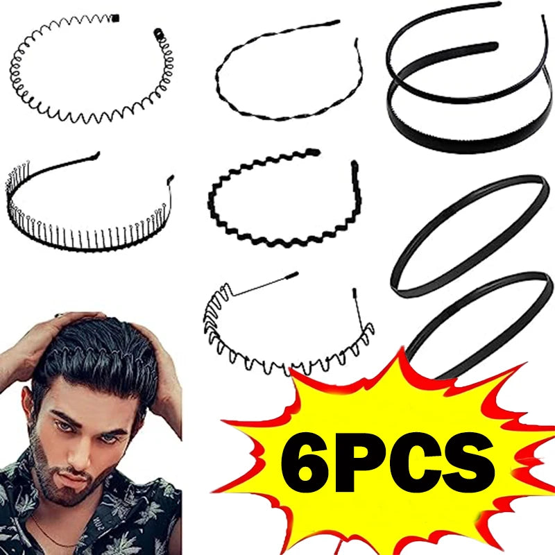 Men's Metal Headband for Sports Grooming and Everyday Wear