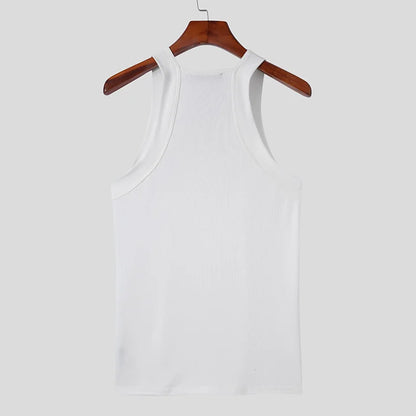 Men's Solid Color Sports Tank Top – Sleeveless Gym Vest, Streetwear | S–5XL