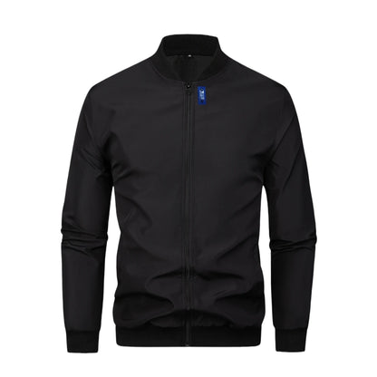 Men's Baseball Collar Zip-Up Jacket – Lightweight Casual Coat, Loose Fit | S–XL