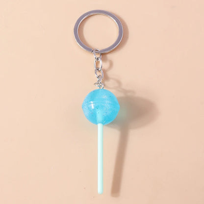 3D Simulation Food Keychain – Cute Resin Lollipop, Donut & Snack Key Ring Charms