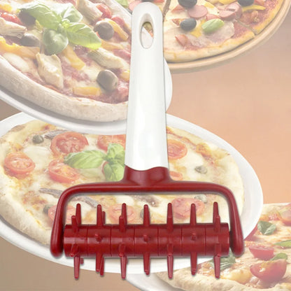 DIY Pizza & Pastry Dough Roller | Plastic Needle Wheel Cutter & Bread Hole Punch Baking Tool