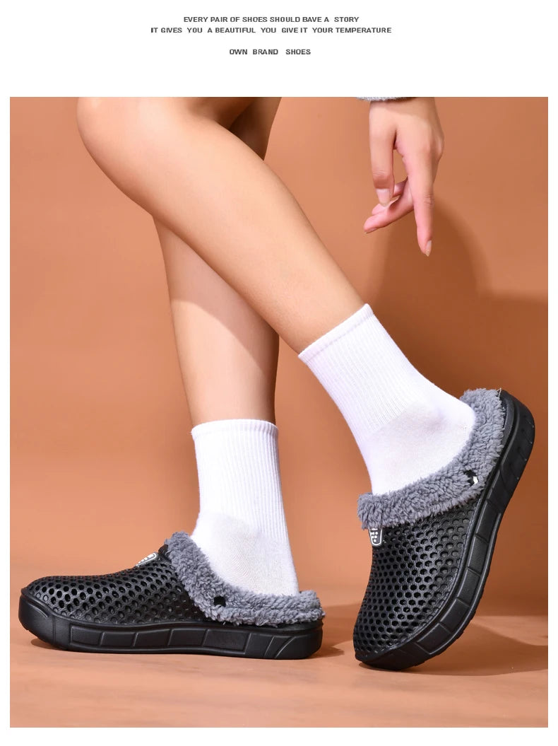 Winter Warm Mule Slippers for Men and Women