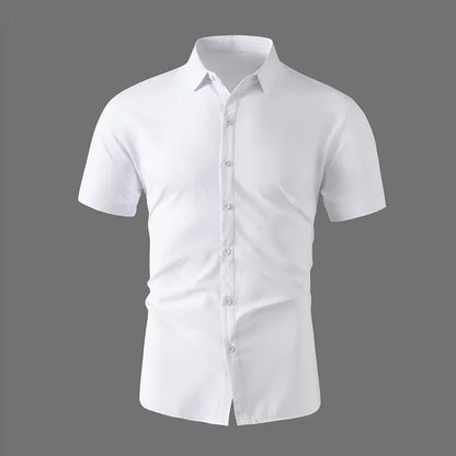 Men's Business Casual Short Sleeve Shirt | Wrinkle-Free Summer Top