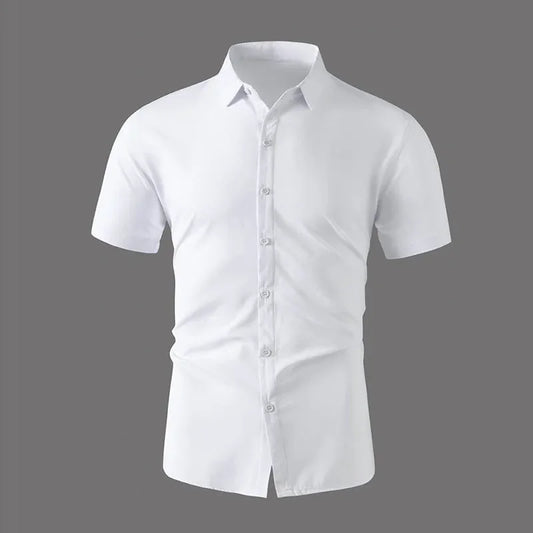 Men's Business Casual Short Sleeve Shirt | Wrinkle-Free Summer Top