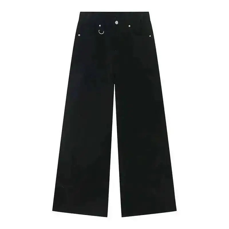 IEFB Summer Men's Denim Pants Old Blue Washed Male Jeans Straight Casual Menwear Loose Wide Leg Trousers New Fashion 9C354