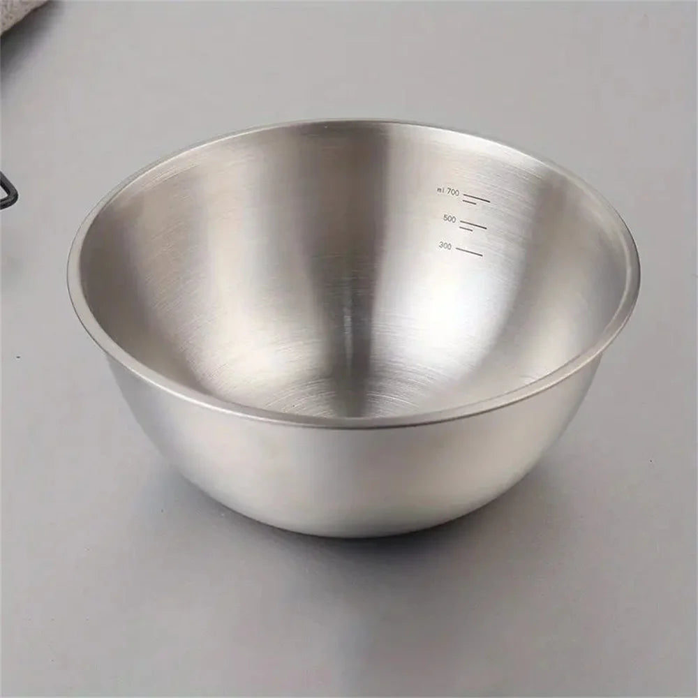 Stainless Steel Mixing Bowl Set with Measurement Scale