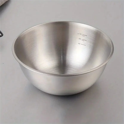 Stainless Steel Mixing Bowl Set with Measurement Scale