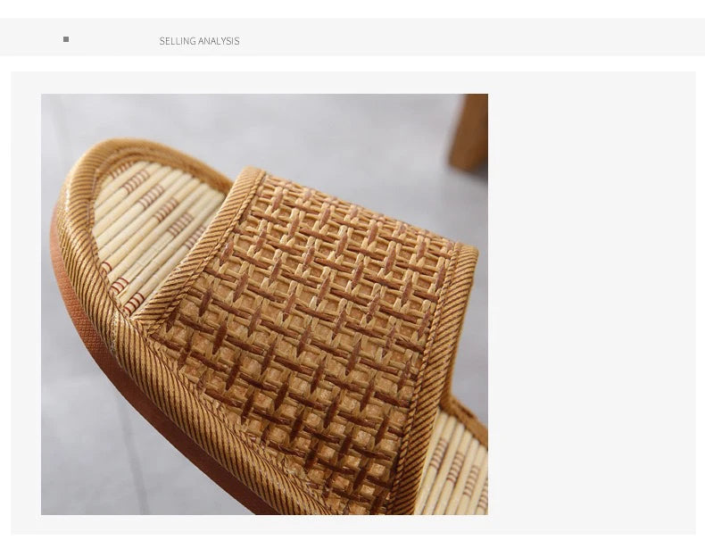 Woven Rattan Slide Sandals for Women and Men