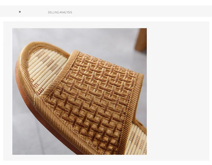 Woven Rattan Slide Sandals for Women and Men