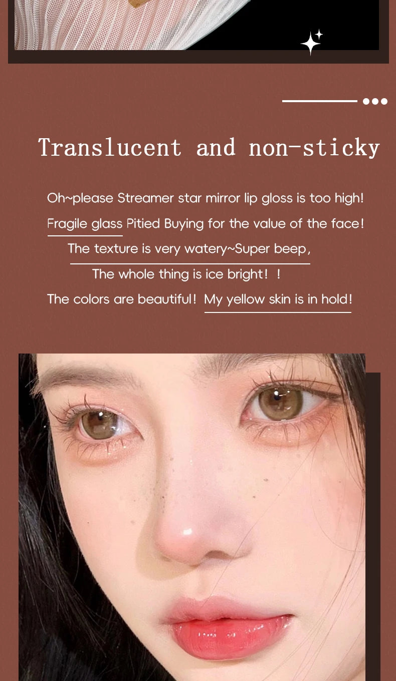 Crystal Mirror Lip Gloss Moisturizing and Long Lasting