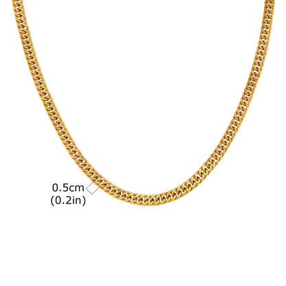 Men's Stainless Steel Cuban Link Chain Necklace Waterproof
