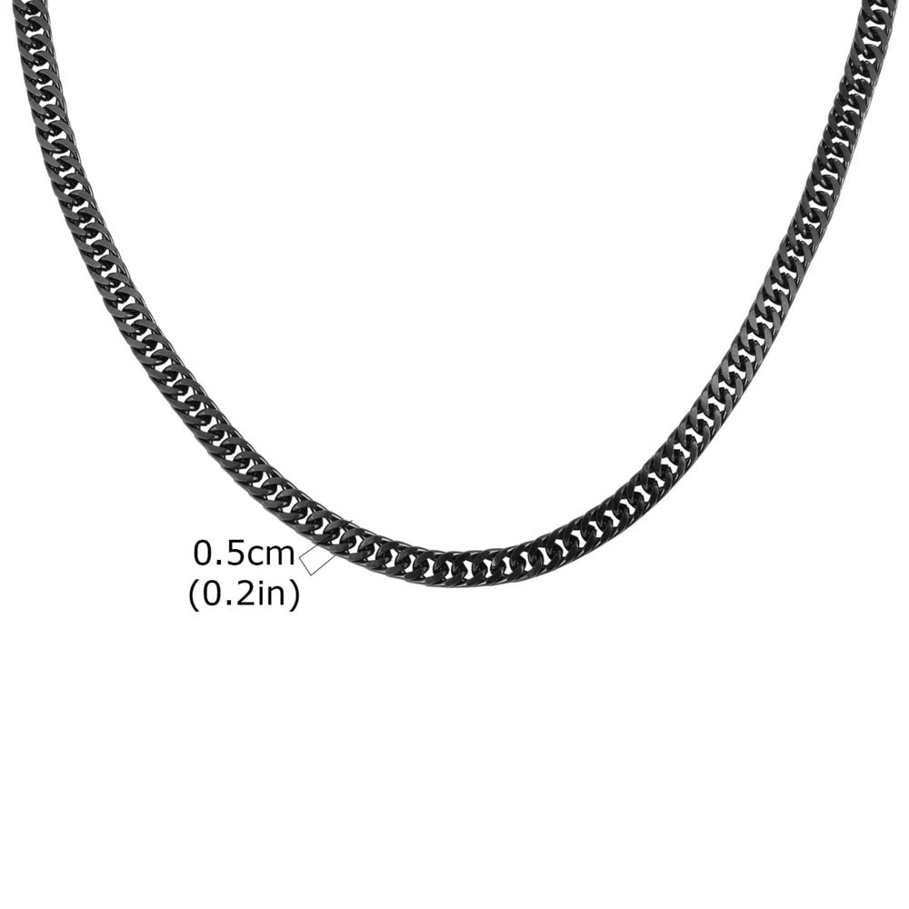 Men's Stainless Steel Cuban Link Chain Necklace Waterproof