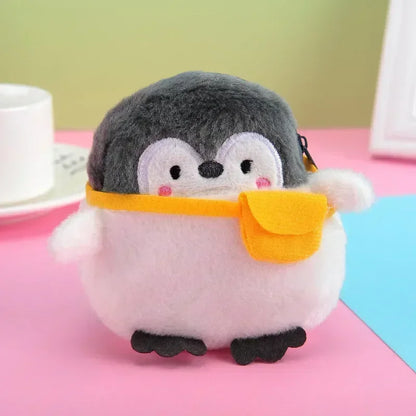 Plush Cartoon Animal Coin Purse with Zipper