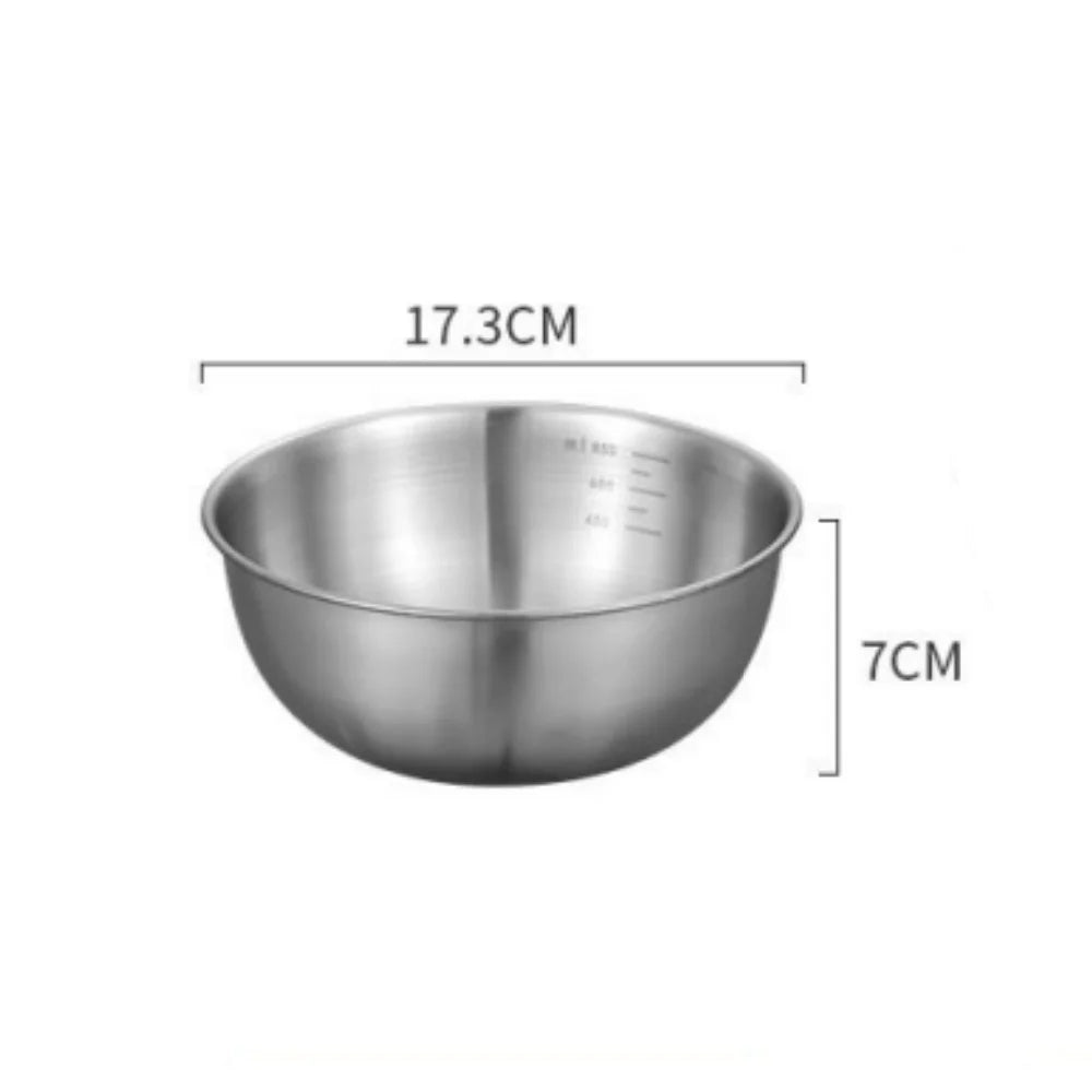 Stainless Steel Mixing Bowl Set with Measurement Scale