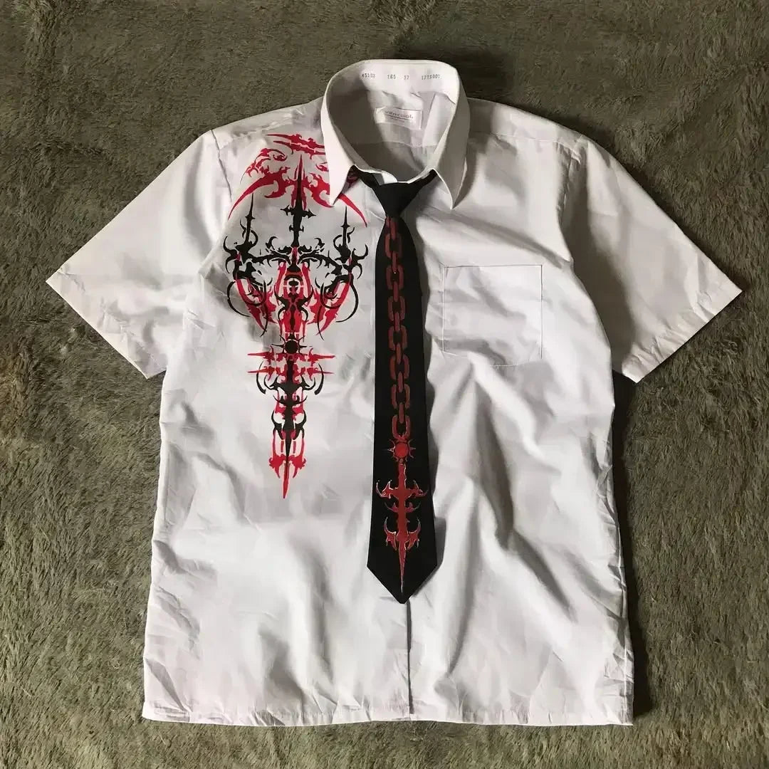 Men's Y2K Gothic Skull Graphic Tee – Affliction-Style Streetwear | Sizes L–4XL