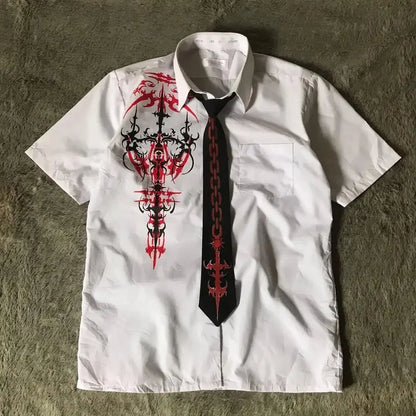 Men's Y2K Gothic Skull Graphic Tee – Affliction-Style Streetwear | Sizes L–4XL