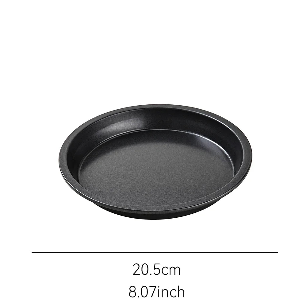 Non-Stick Carbon Steel Pizza Pan | 6–10 inch Black Baking Pan for Oven, Microwave & Chip Tray