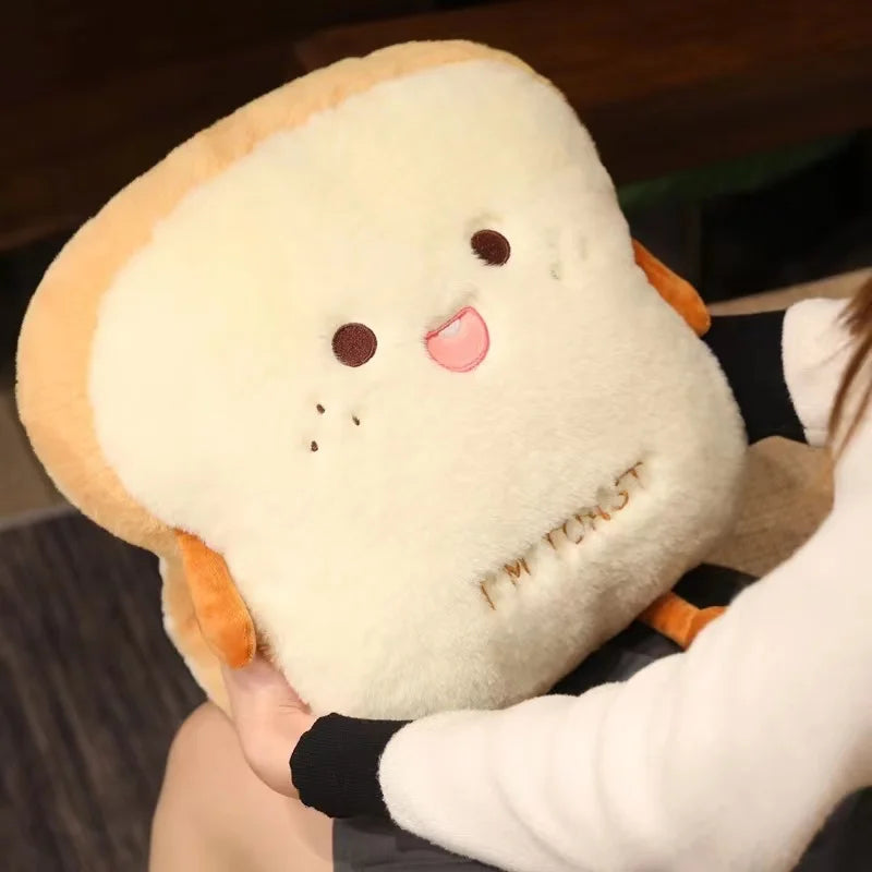 Plush Toast Bread Pillow – Soft Simulation Food Cushion & Kids Toy Gift