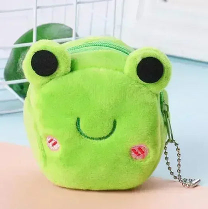 Plush Cartoon Animal Coin Purse with Zipper