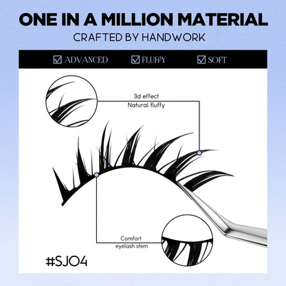 Cat Eye Manga Lashes | 3D Faux Mink Wispy Natural Winged Elongated False Eyelashes