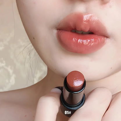 Waterproof Red Brown Lipstick | Moisturizing Mirror Lip Gloss for Long-Lasting Natural Makeup