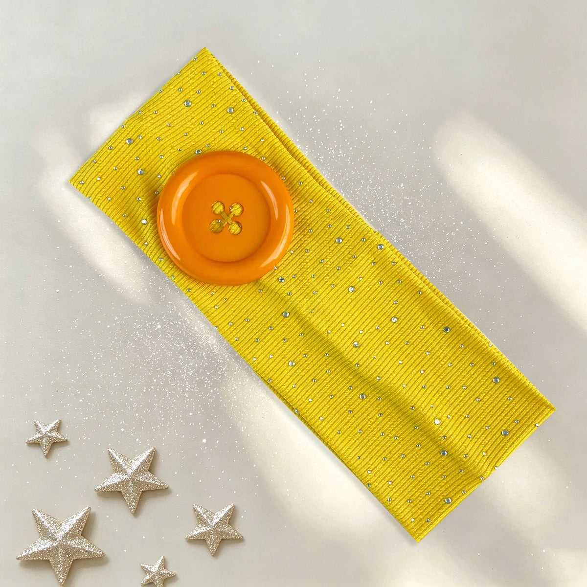 Vintage Polka Dot Button Headband for Women