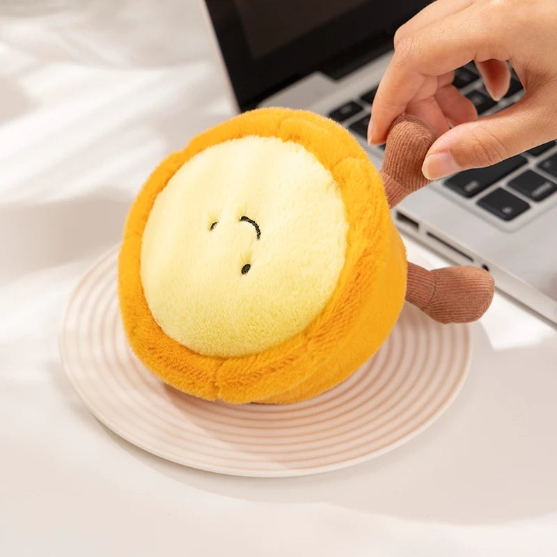 Delicious Dessert Plush Dolls | 10–14cm Smiling Egg Tart, Macaron & Madeleine Food Plushies