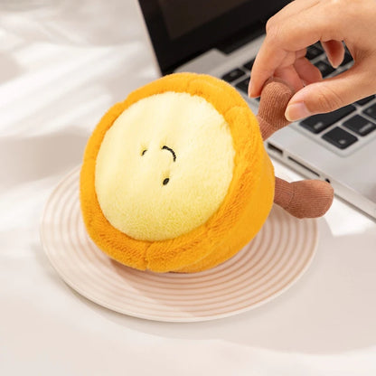 Delicious Dessert Plush Dolls | 10–14cm Smiling Egg Tart, Macaron & Madeleine Food Plushies